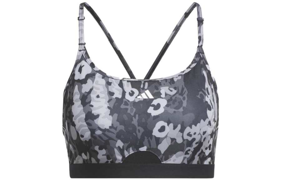 Adidas Adidas Sports Underwear Women's Black Gray Color Moderate