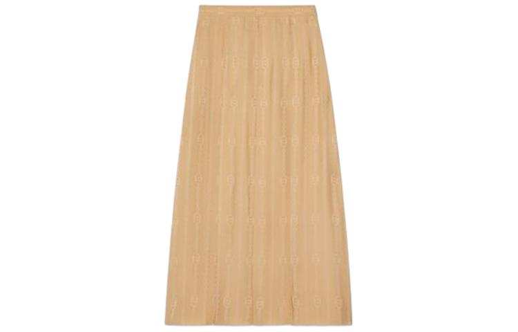 GUCCI Casual Long Skirt Women's Khaki