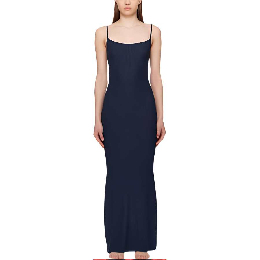 Skims Slip Dress Women's Marine Blue
