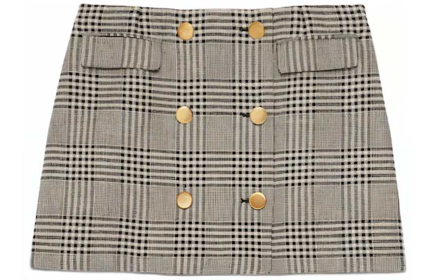 GUCCI SS23 Casual Short Skirts Women's Linen Gray