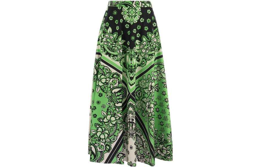 RED VALENTINO SS23 Casual Long Skirt Women's Green