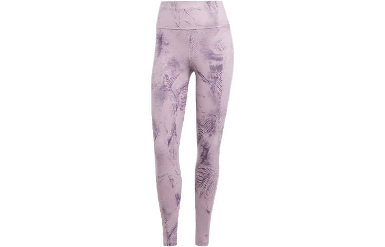 Adidas Adidas Ultimate Print 7/8 Leggings Sports Pants Women's Purple