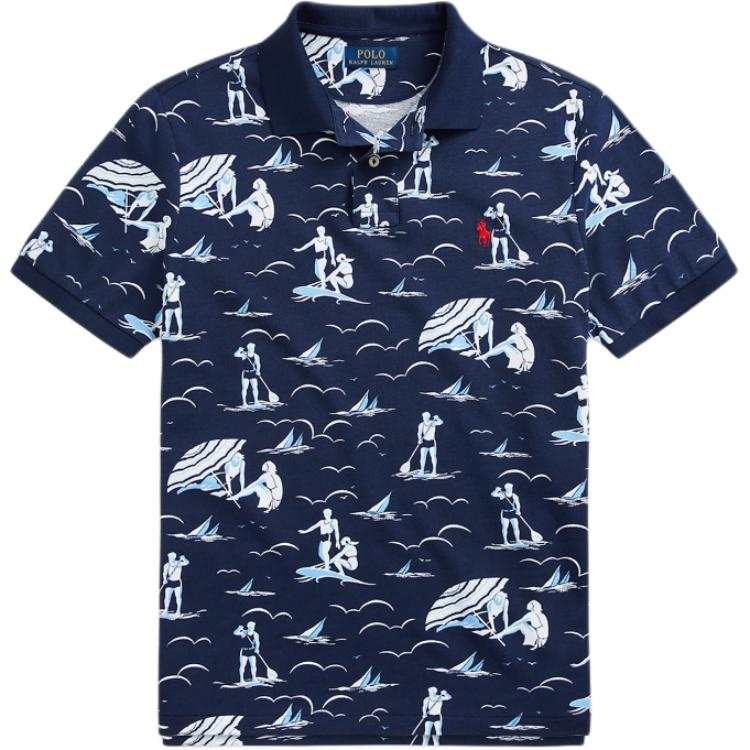 Polo Ralph Lauren Polo Shirt Custom Slim Fit Men's Blue