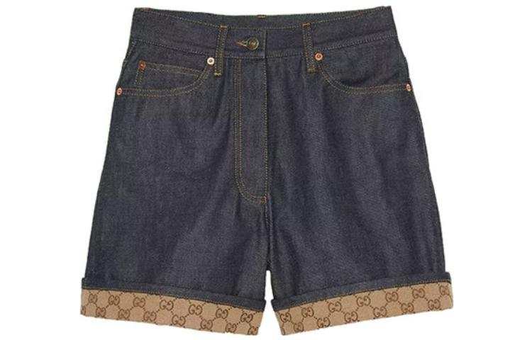 GUCCI Denim Shorts Women's Blue