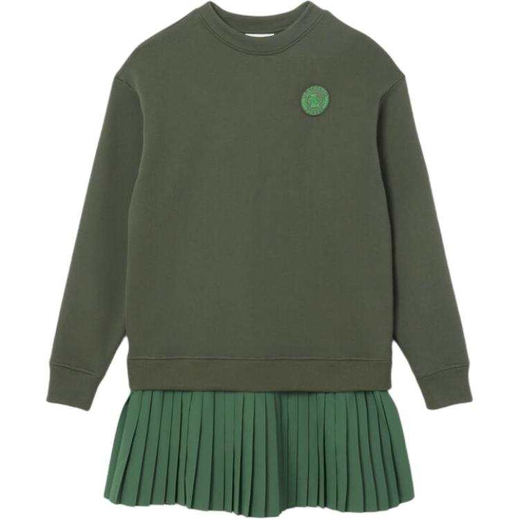 LACOSTE LACOSTE Pleated Sweatshirt Dress
