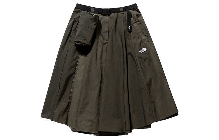 THE NORTH FACE Urban Exploration Casual Long Skirts Women's Green Thin Mid Length A Line Skirt