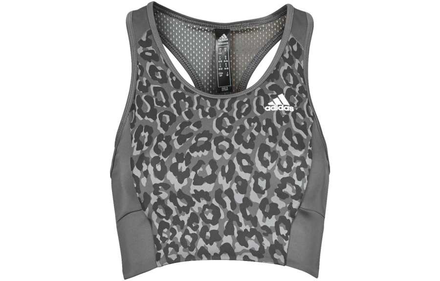 Adidas Adidas Sleeveless Sports Shirts Women's Gray Other