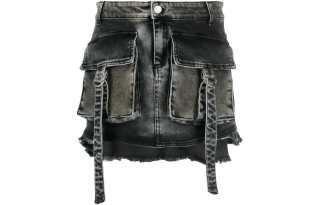 Blumarine 【Previous Season】asymmetric denim cargo skirt
