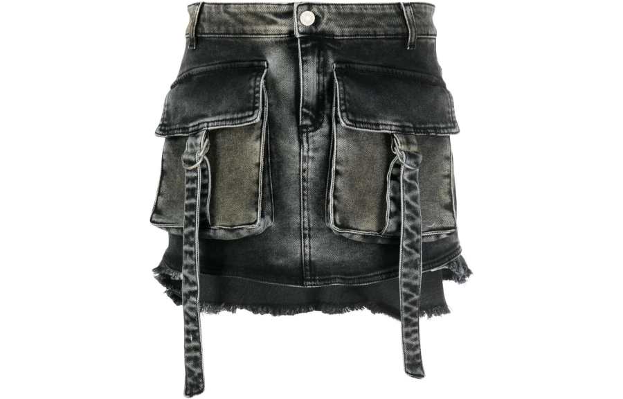 Blumarine 【Previous Season】asymmetric denim cargo skirt