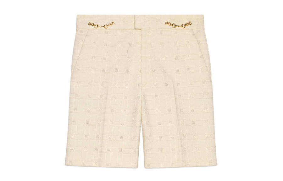 GUCCI Casual Shorts Women's White Moderate Straight Fit Pants