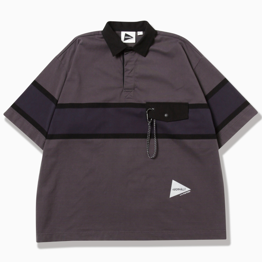Gramicci striped rugby polo shirt