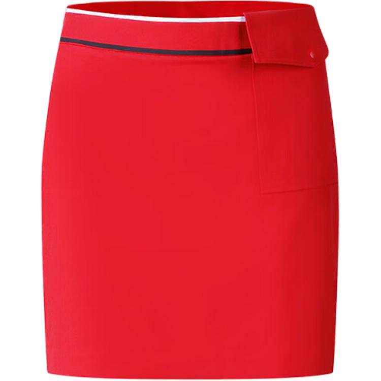 FILA SS24 Casual Short Skirts Women's Fluorescent Flame Red