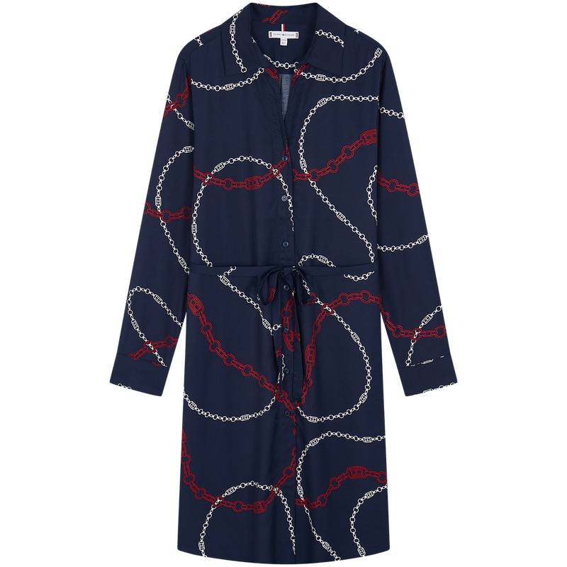 Tommy Hilfiger Long Sleeved Dress Women's Navy Blue 0YH