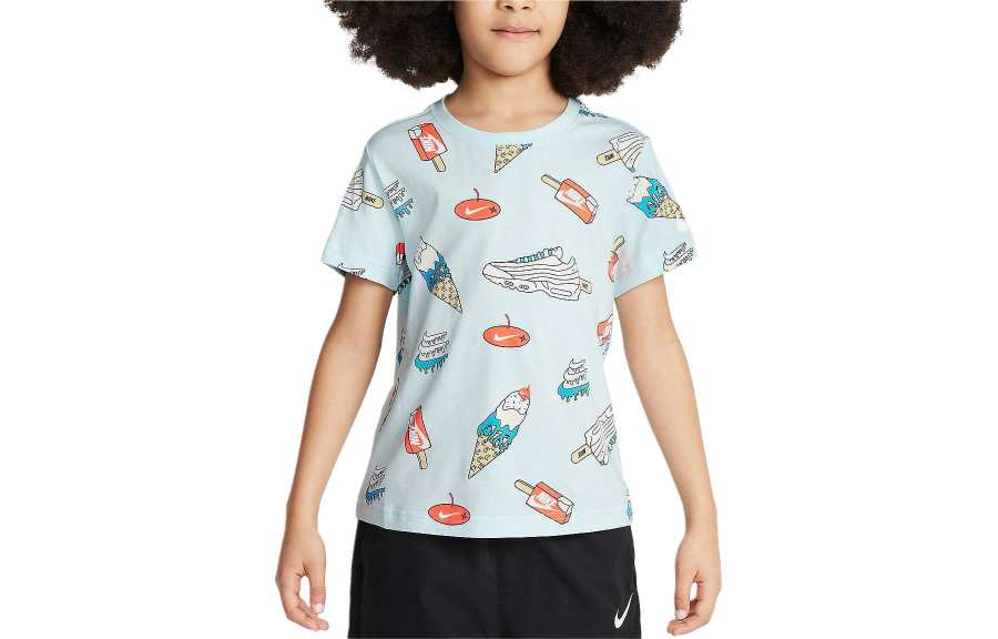 Nike Nike T Shirt Sole Food Green Kids'