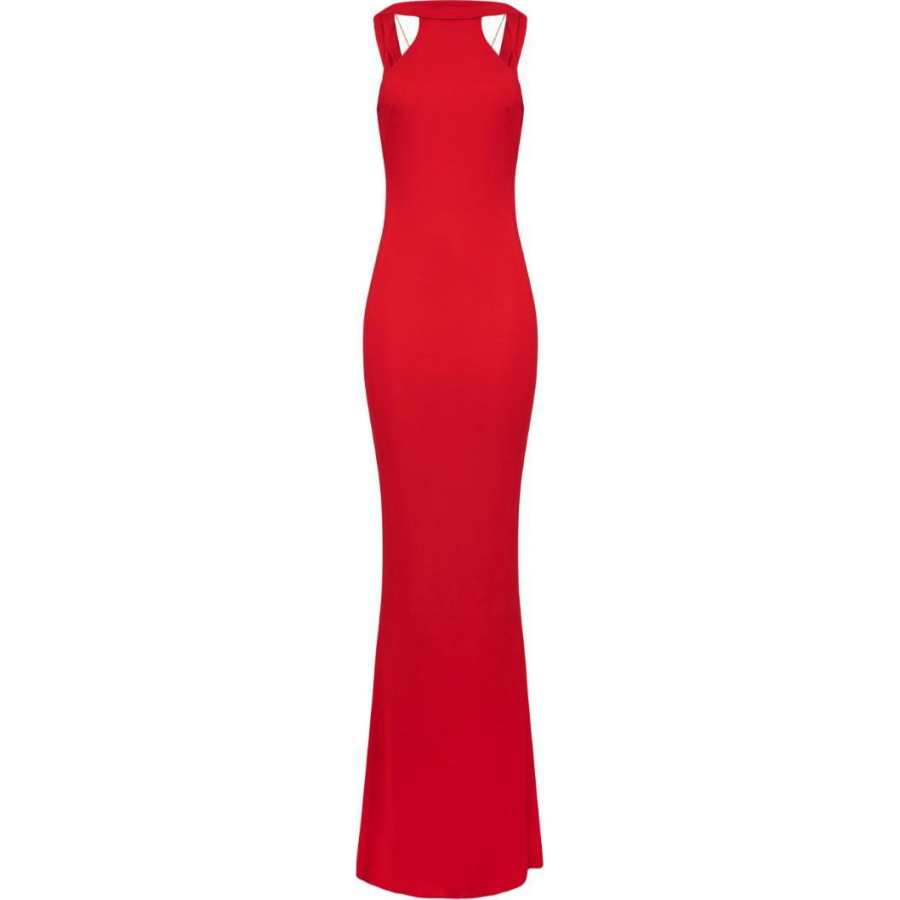 Elisabetta Franchi Necklace Detailed Sleeveless Maxi Dress
