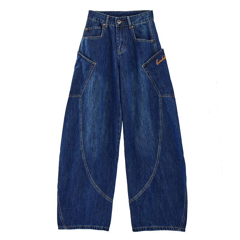 EDX Jeans Women's Dark Blue Moderate Wide Leg Pants