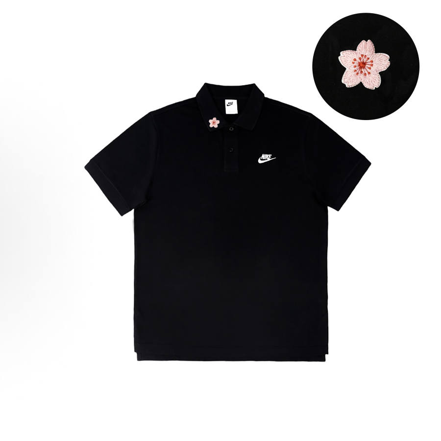 Nike Nike Polo Shirts Unisex Black Polo Collar Moderate Straight Fit