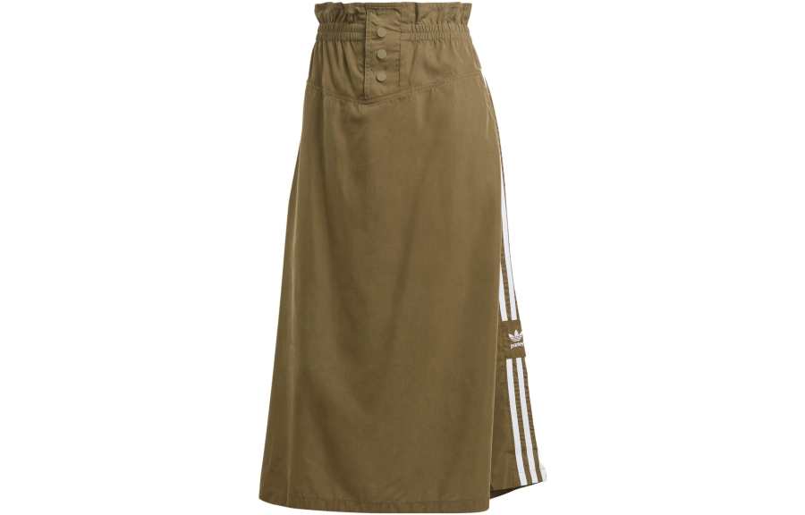 Adidas Originals Casual Long Skirt Women's Strata Olive Green