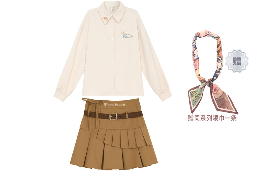 SNBL Two Piece Skirt Sets Women's Polo Collar Moderate Short