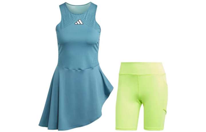 Adidas Adidas Casual Suits Women's Blue Crew Neck Thin Short