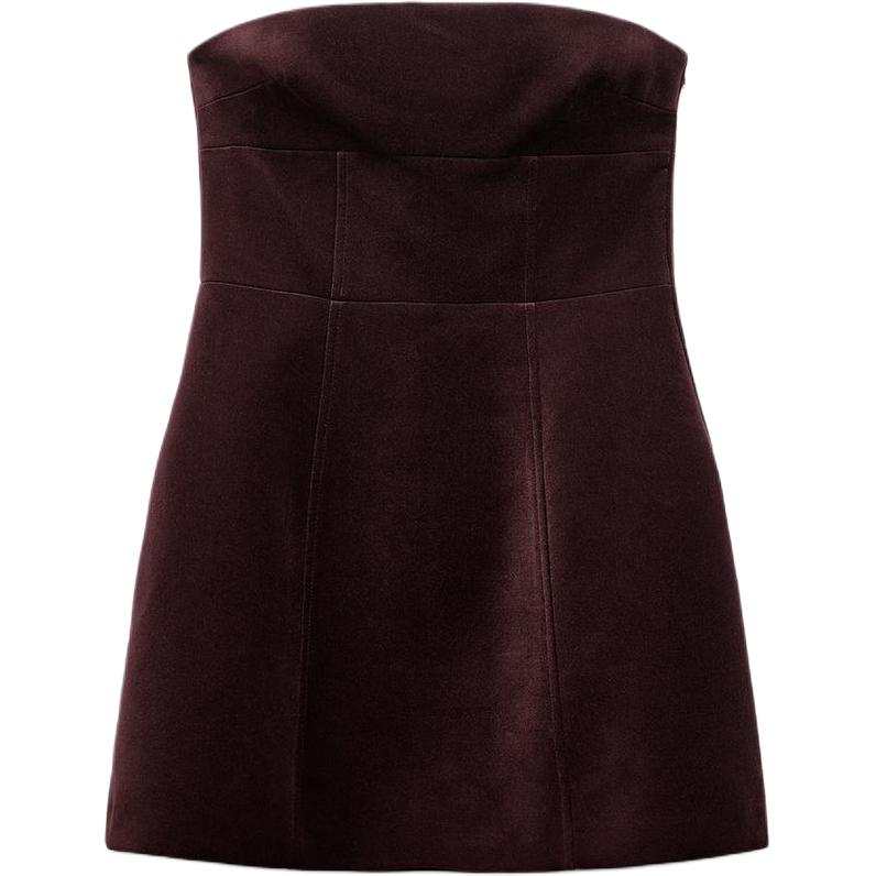ZARA Trf Sleeveless Dress Women's Red