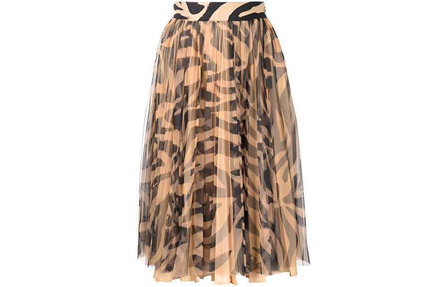 OFF-WHITE OFF-WHITE zebra-print flared skirt