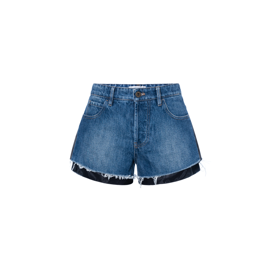MIU MIU Denim Shorts Women's Denim Blue