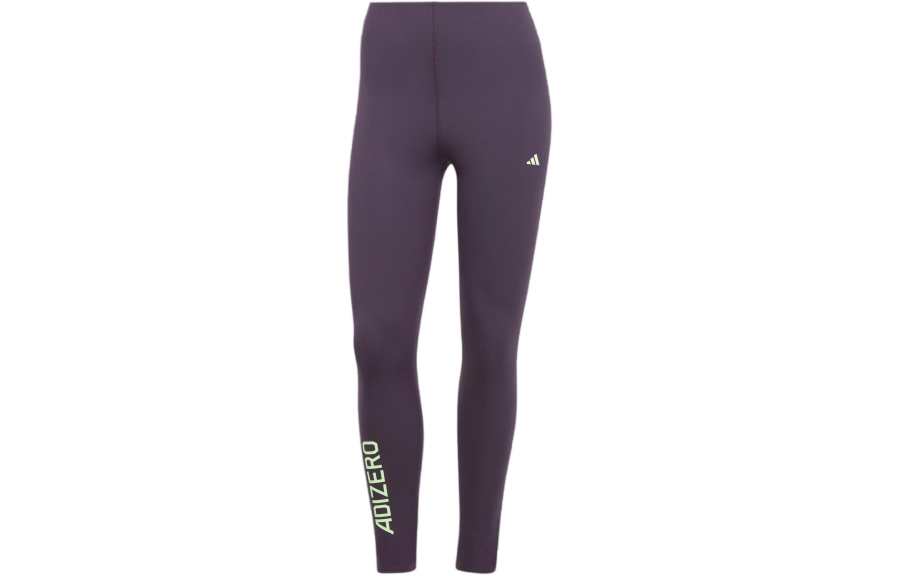 Adidas Adidas Adizero 7/8 Leggings Sports Pants Women's Dark Purple