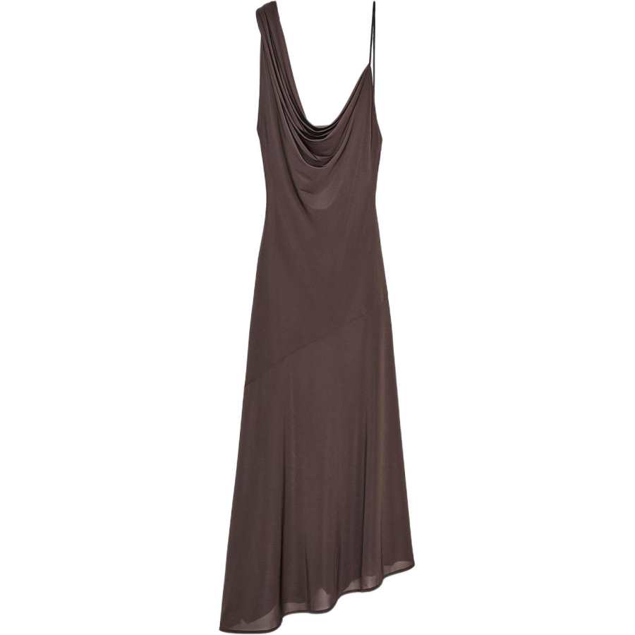 ZARA Slip Dresses Women's Brown Moderate Long