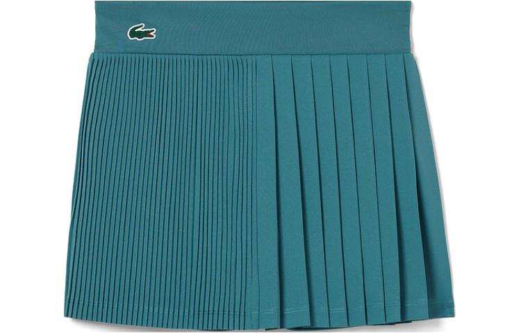 LACOSTE Embroidered-logo Pleated Miniskirt