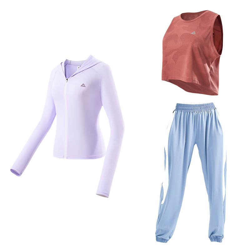 PEAK Fitness Sets Women's Crew Neck Thin