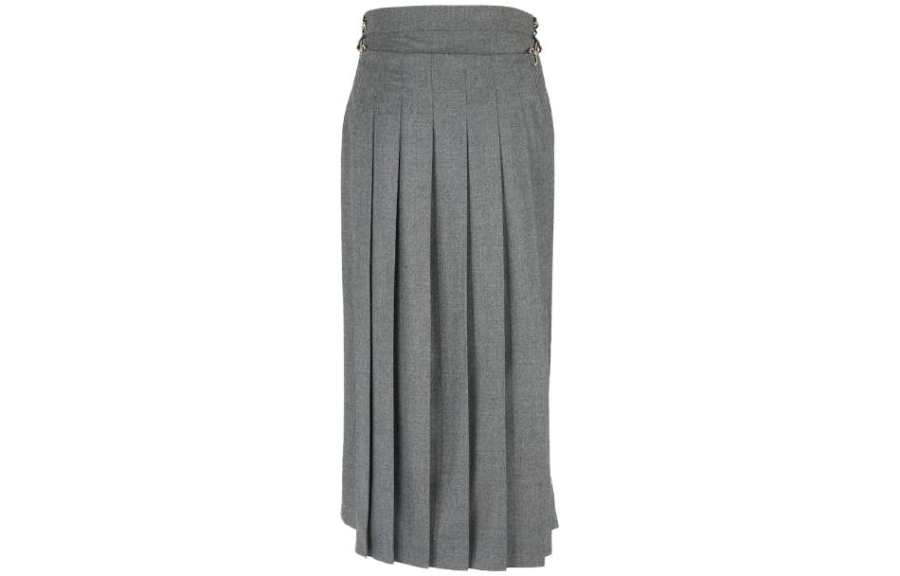 FENDI SS23 Casual Long Skirt Women's Gray