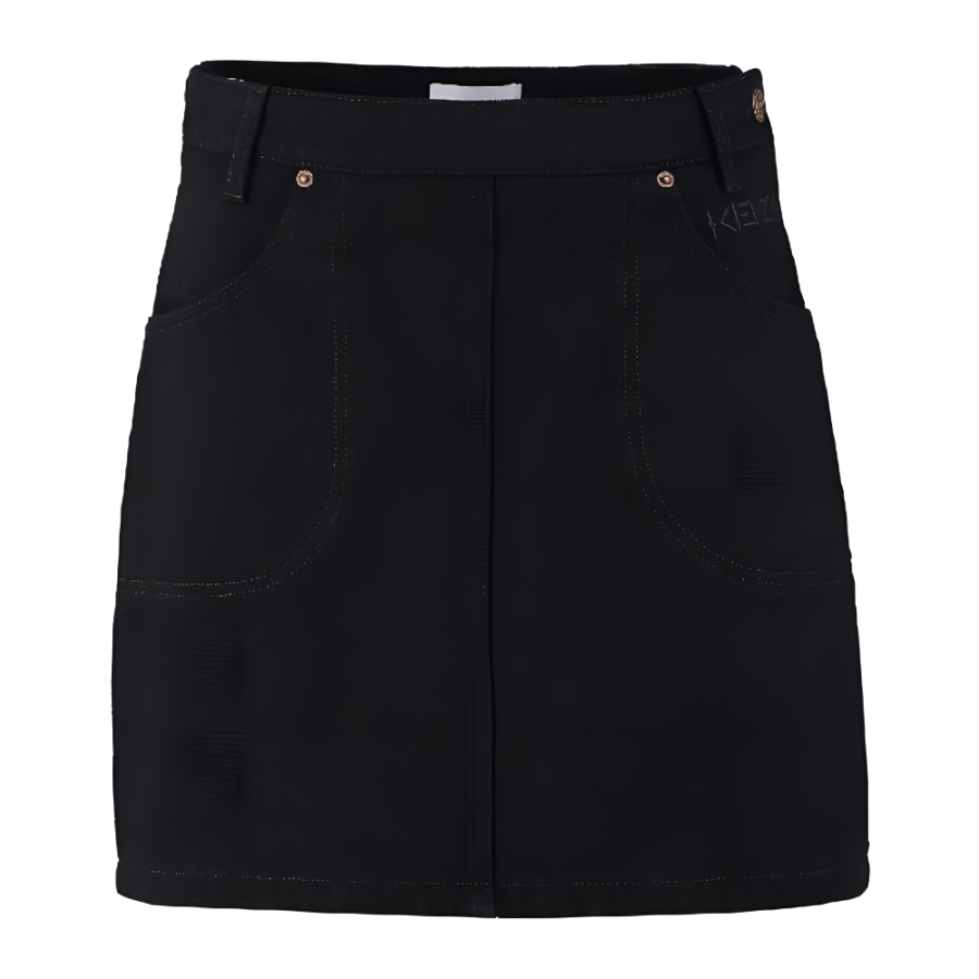 KENZO SS22 Denim Short Skirts Women's Black