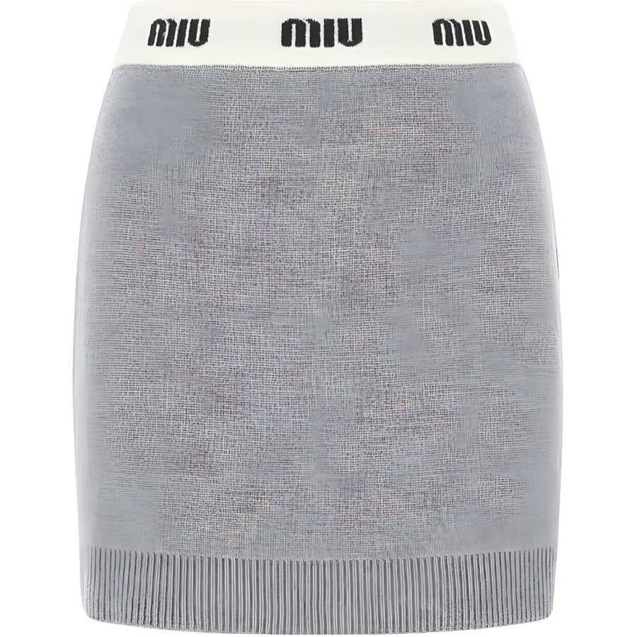 MIU MIU FW22 Casual Short Skirts Women's Gray