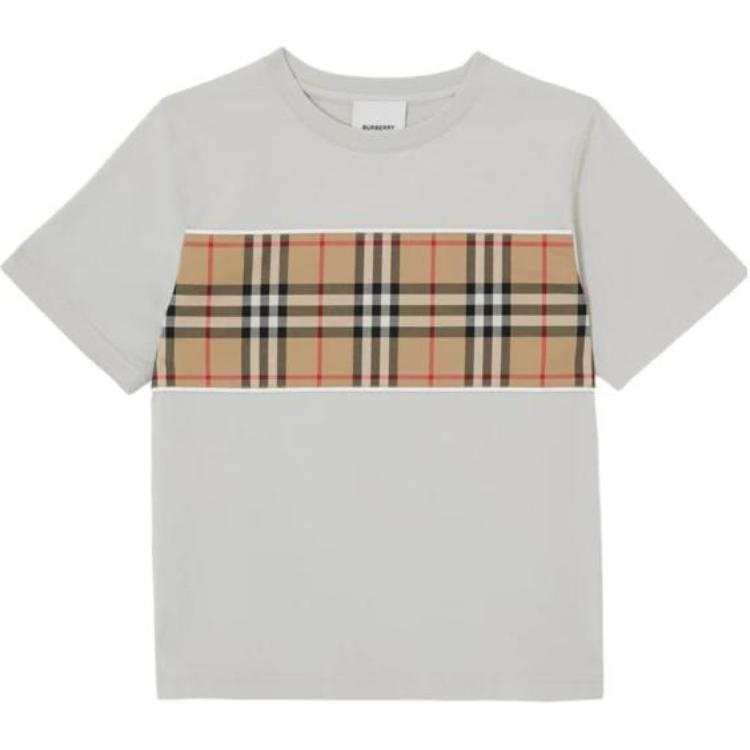 Burberry T Shirt SS23 Silver Gray Kids'
