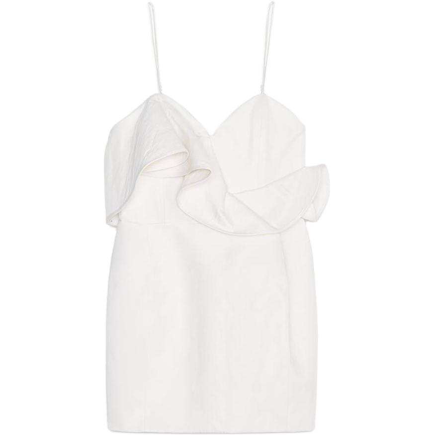 ZARA ZW Slip Dress Women's Frosted White
