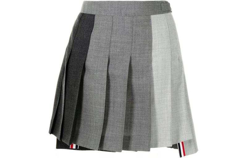 THOM BROWNE THOM BROWNE Rwb Striped Pleated Mini Skirt