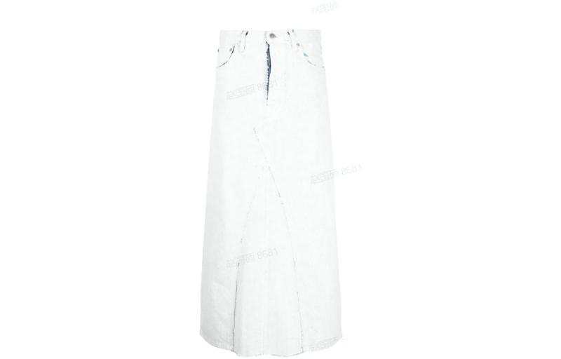 Maison Margiela A Line Midi Denim Skirt