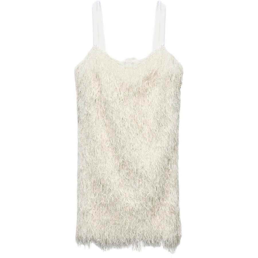 ZARA Slip Dresses Women's White