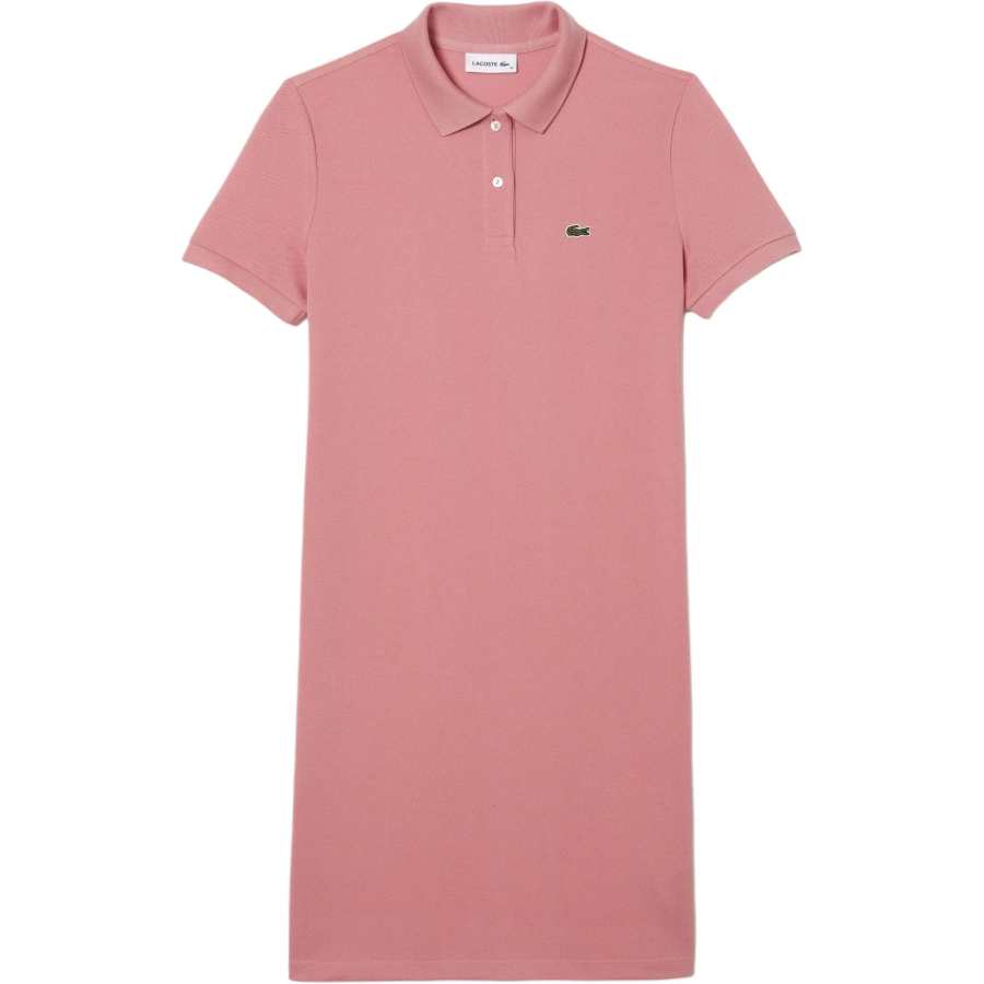 LACOSTE Short Sleeved Dress Women's Pink