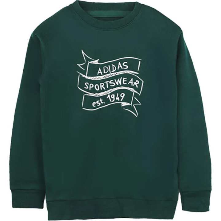 Adidas Adidas Sweatshirt Forest Green/White Children Aged 3 7 Years Old