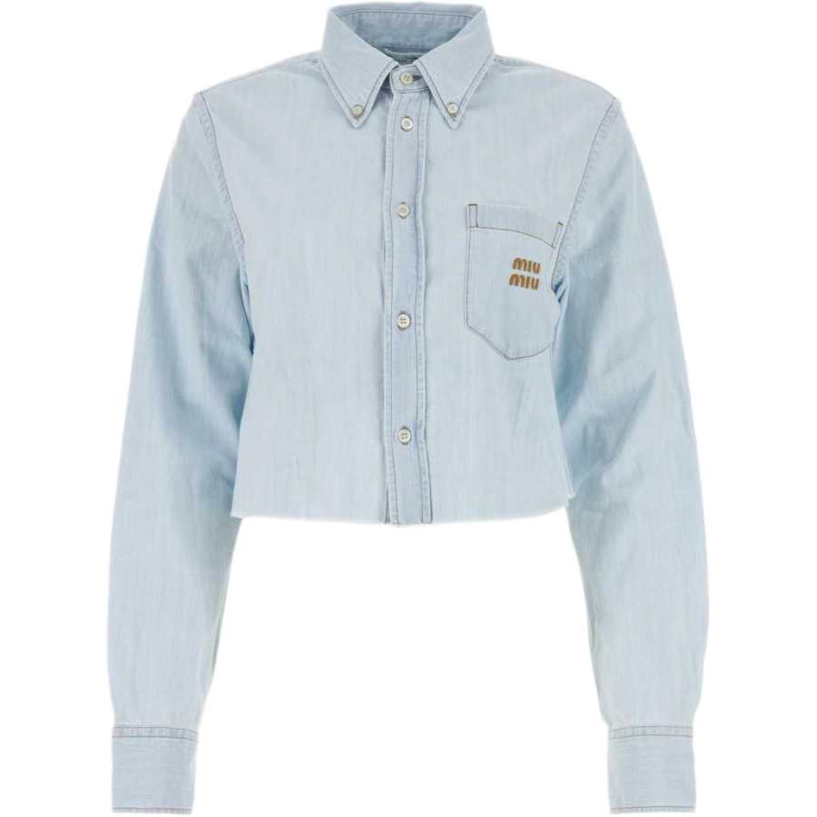 MIU MIU SS24 Denim Jacket Women's Light Blue