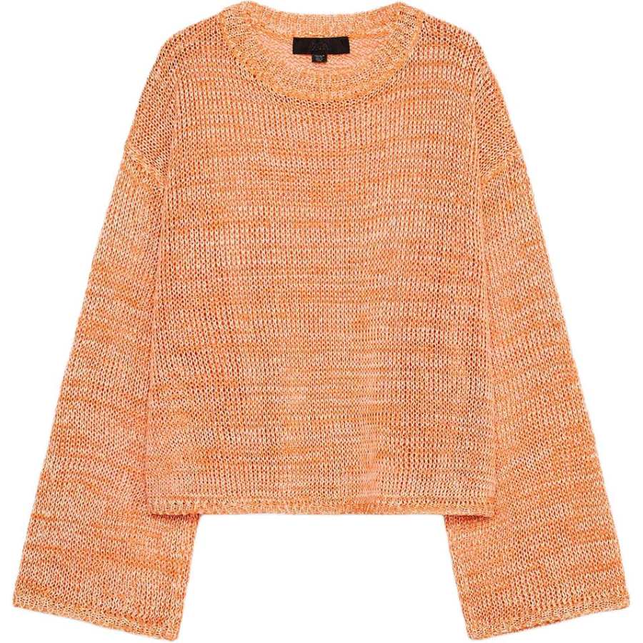 ZARA Knitwear Women's Orange Boat Neck Thin