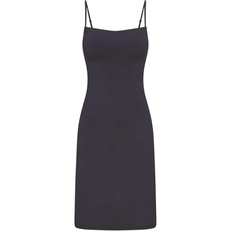 Skims SS25 SMOOTH LAYERS MIDI DRESS Slip Dress Women's Graphite/Graphite