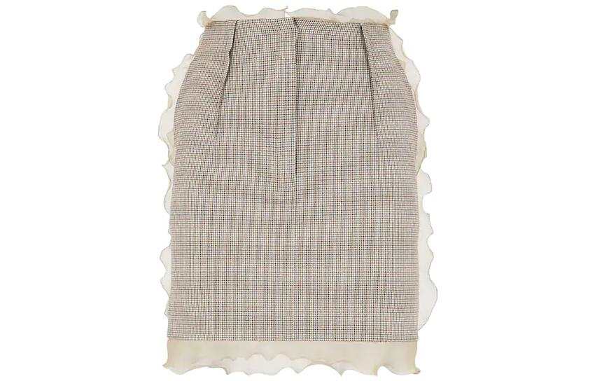 FENDI Gonna Checked Skirt