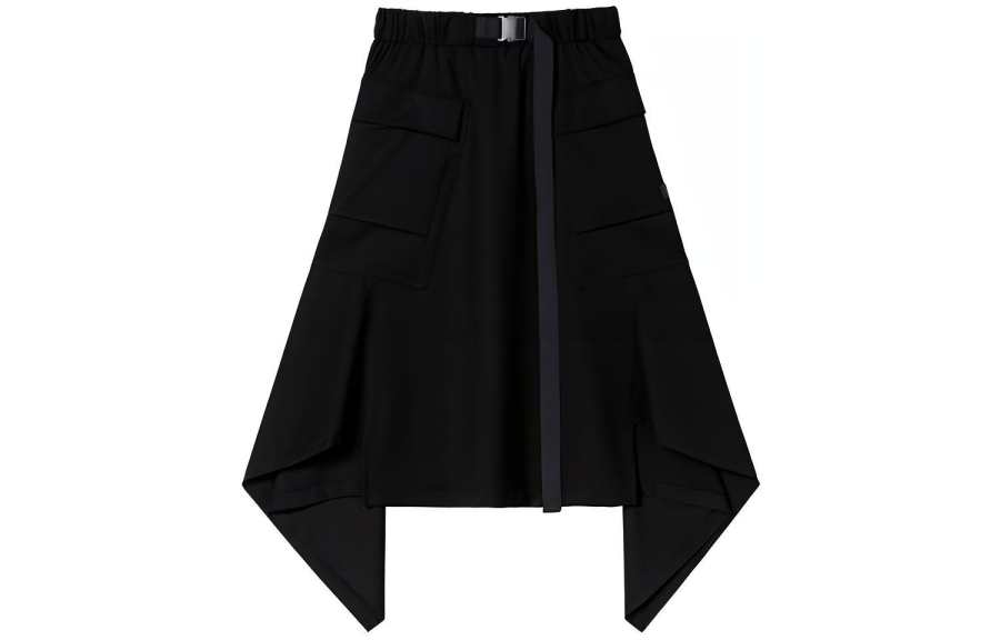 Y-3 Y 3 Casual Long Skirts Women's Black Moderate Mid Length A Line Skirt