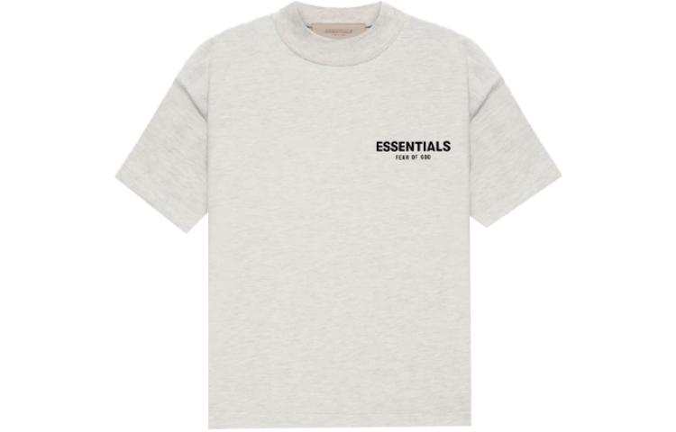 Fear Of God Essentials Kids' Apparel SS22 Tee Light Oatmeal Crew Neck Short Sleeved T Shirts Kids' Light Oat