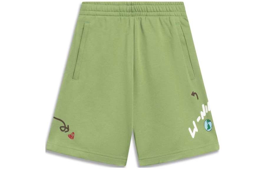 Li-Ning Li Ning Sports Life Collection Sports Shorts Women's Green Moderate A Line