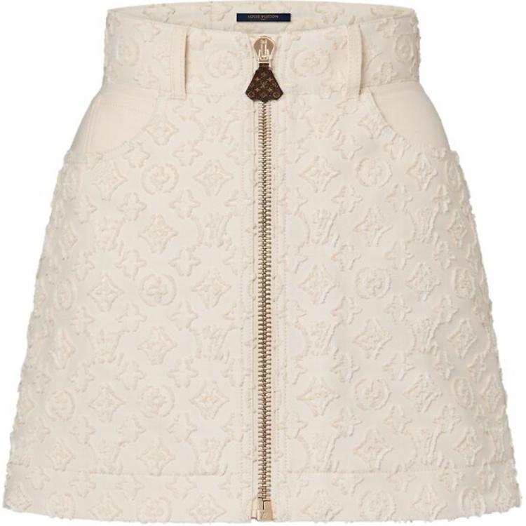 LOUIS VUITTON Monogram Fil Coupé Mini Skirt