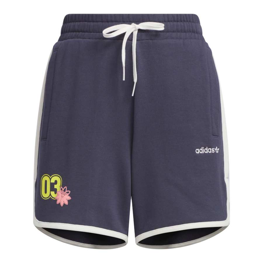 Adidas Originals RETRO CAMP GRAPHIC SHORTS Casual Shorts Women's Dark Navy Blue